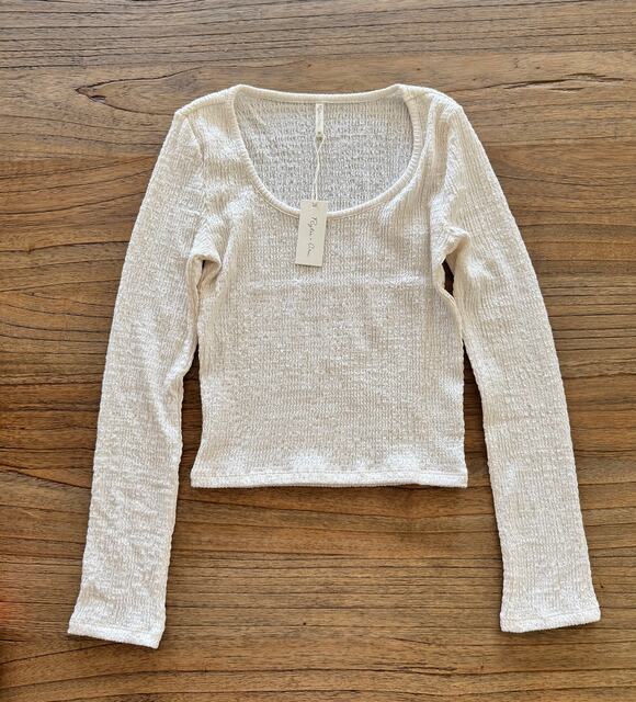 Rylee + Cru Tops - Rylee + Cru Textured Long Sleeve Tee - Size XS